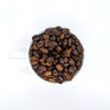 A cup full of whole bean arabica coffee moka java blend